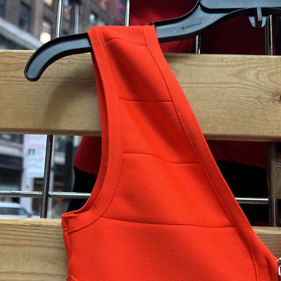 NWT,Bebe Classic Bandage V-Neck Midi Dress,cherry - Picture 10 of 17